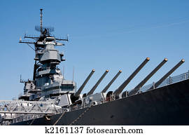 Turrets on navy battle ship Turrets on navy battle ship