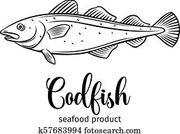 vektor, codfish. vektor, codfish.