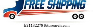 versandkostenfrei, lastwagen, bild, logo versandkostenfrei, lastwagen, bild, logo