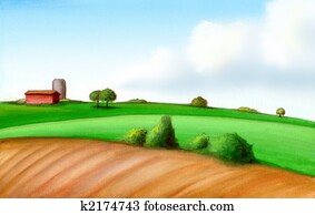 Farm landscape Farm landscape