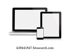 Laptop, tablet and mobile phone Laptop, tablet and mobile phone