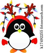 penguin with lights penguin with lights