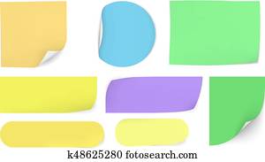 post sticky colored papers vector office notes post sticky colored papers vector office notes