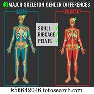 Skeleton differences image