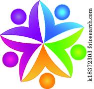 teamwork, samenwerking, mensen, logo