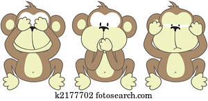 three monkeys saying three monkeys saying