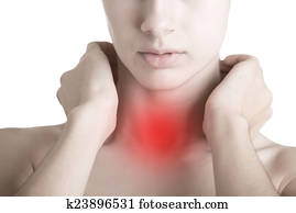 Woman With Hands Around Her Neck