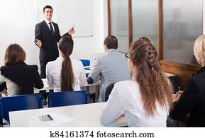 Business students in classroom Business students in classroom