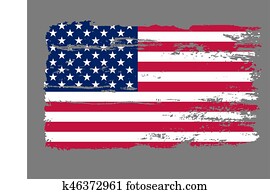 flag, united states, grunge, vektor