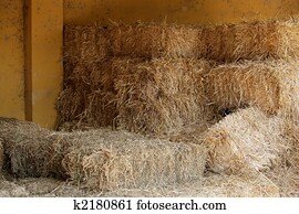 Golden straw barn stacked Golden straw barn stacked