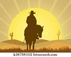man on horseback in the desert man on horseback in the desert
