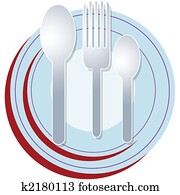 plate spoon fork plate spoon fork