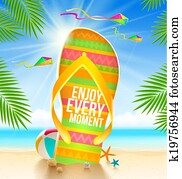 Summer vacation illustration