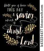 unto, אותנו, a, ילד, is, ילד, זה, יום, a, savior,, ישו הנוצרי, האלוהים, כרטיס של חג ההמולד