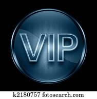 VIP icon dark blue, isolated on black background. VIP icon dark blue, isolated on black background.