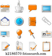 Web page or office theme icon set