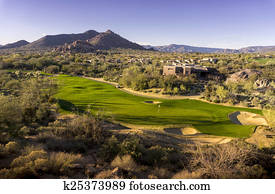 Desert golf course landscape commun