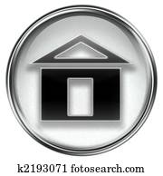 home icon grey, isolated on white background home icon grey, isolated on white background