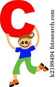 letter C kid letter C kid