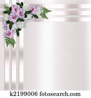 Roses and Satin Ribbons wedding invitation Roses and Satin Ribbons wedding invitation