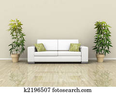 Sofa with plants Sofa with plants