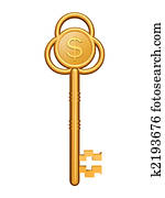 זהוב, הקלד, עם, דולר