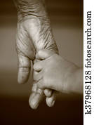 Hands of two generation