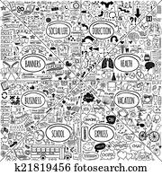 Mega doodle icons set Mega doodle icons set