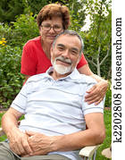 Senior couple relaxing