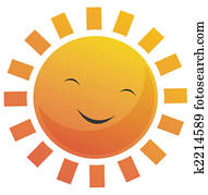 Cartoon Sun Face Cartoon Sun Face
