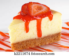 Cheesecake and Strawberry Sauce Cheesecake and Strawberry Sauce