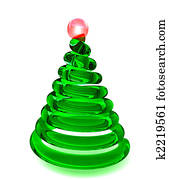 Christmas tree in glass