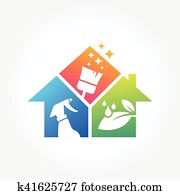 Cleaning Service Business logo design, Eco Friendly Concept for Home and Building Cleaning Service Business logo design, Eco Friendly Concept for Home and Building