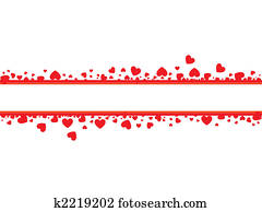 marco, de, rojo, corazones