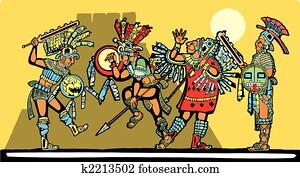 clipart mayan battle sacrifices clip vector illustration fotosearch inspired drawings clipground drawing