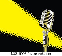Microphone In Spotlight Microphone In Spotlight