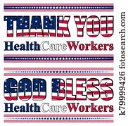 Thank you lettering for healthcare professionals for their efforts against the Covid-19 pandemic Thank you lettering for healthcare professionals for their efforts against the Covid-19 pandemic