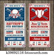 Vector Vertical Baseball Invitation Vector Vertical Baseball Invitation