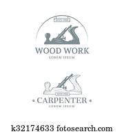 Woodwork label design Woodwork label design