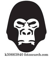 シルエット の Gorilla イラスト K Fotosearch