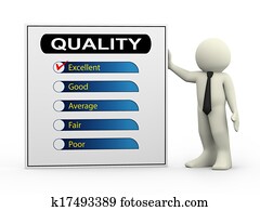 3d businessman with quality survey 3d businessman with quality survey