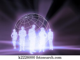 Binary Code Business People Binary Code Business People