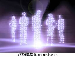 Binary Code Business People Binary Code Business People