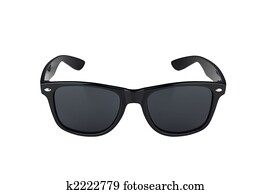 black sunglasses isolated on white