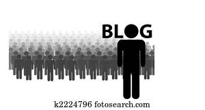 BLOG, publikum, viele, leser, per, eins, blogger BLOG, publikum, viele, leser, per, eins, blogger
