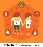Family planning vector concept Family planning vector concept