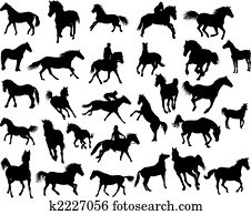 horses silhouettes horses silhouettes