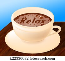Relax Coffee Indicates Relaxation Relief And Cafe Relax Coffee Indicates Relaxation Relief And Cafe