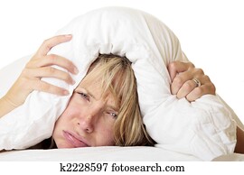 Woman trying to sleep