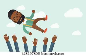 Young and cheerful african man.